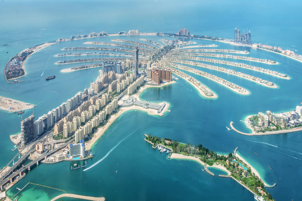 Die künstliche Insel Palm Jumeirah, Dubai