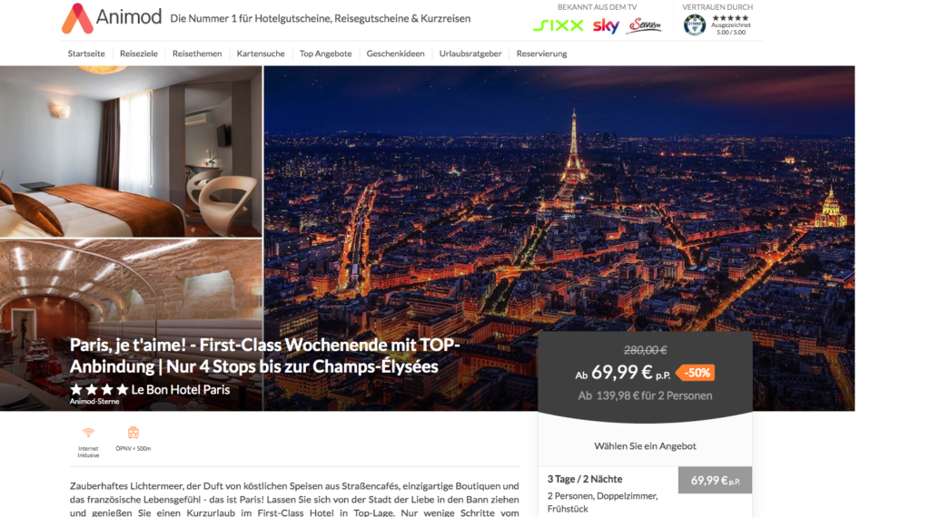 Paris Hotelschnäppchen