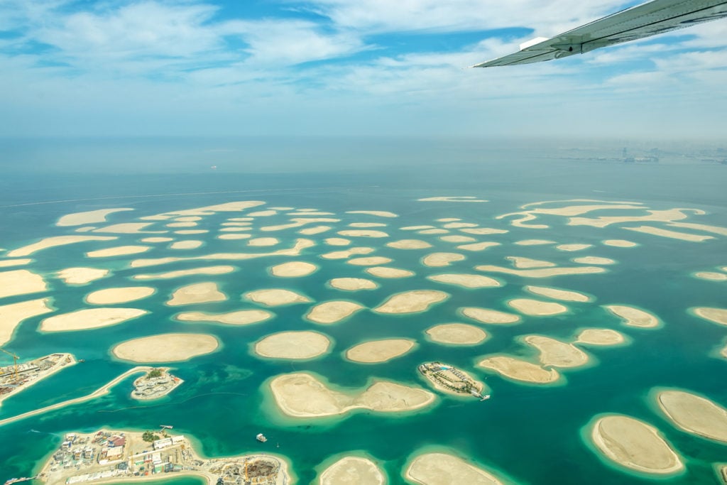 Luftaufnahme von The World Islands, Dubai