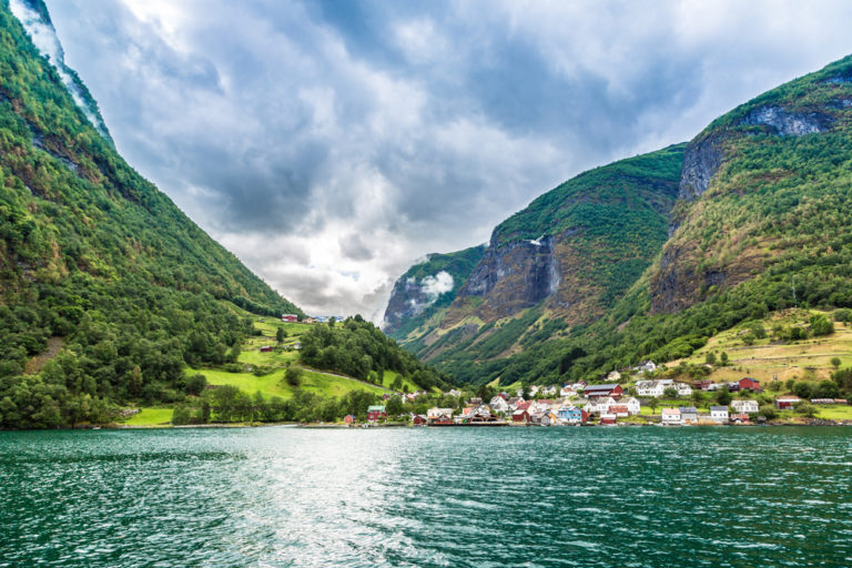 Blick auf Bergen