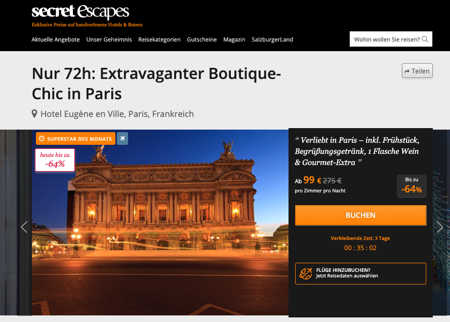 Paris Hotelschnäppchen
