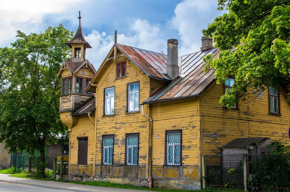 Riga,Holzhäuser, Lettland