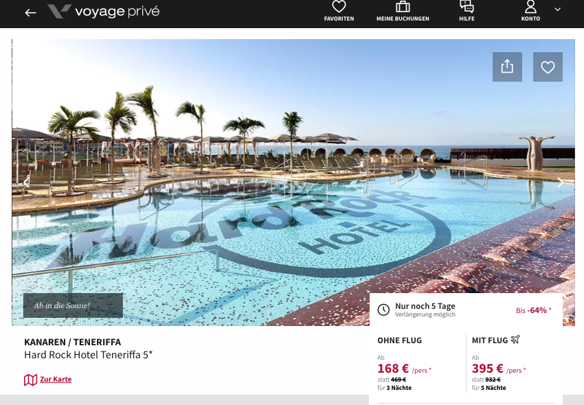 Teneriffa Urlaub mit Hotel und Flug