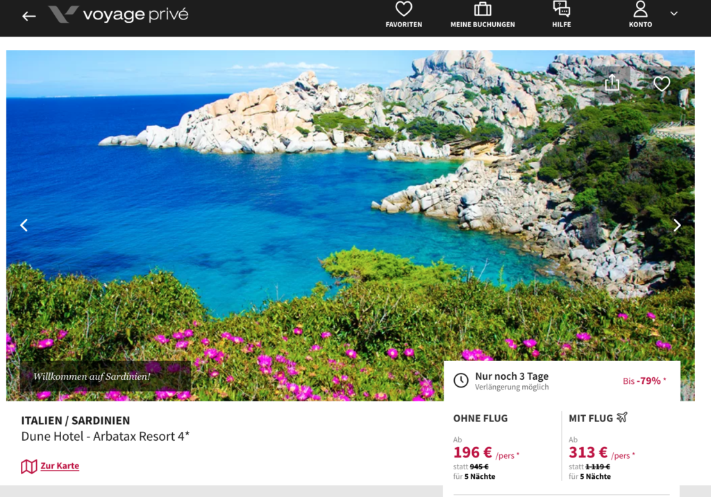 Urlaub auf Sardinien