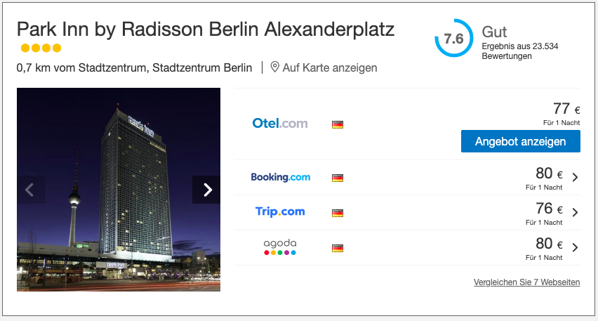 Berlin Hotelschnäppchen