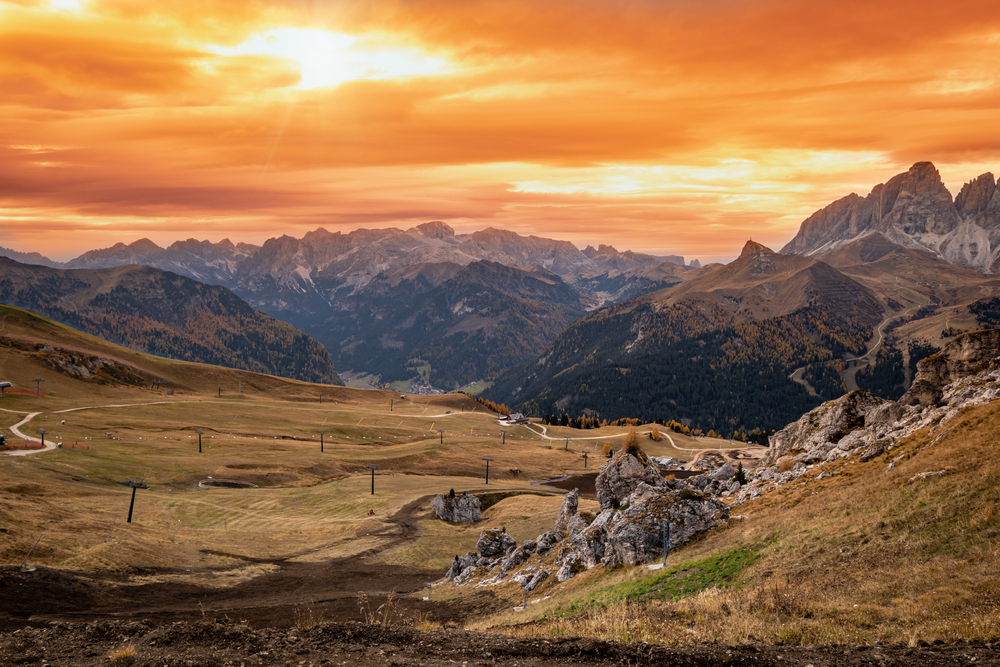 Dolomiten, Italien, Sonnenuntergang