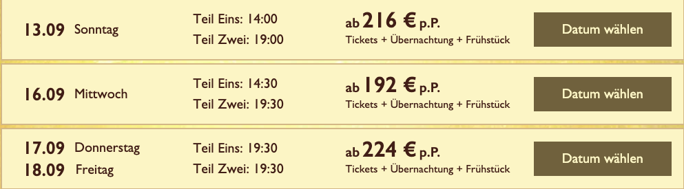 Harry Potter und das verwunschene Kind Theater in Hamburg