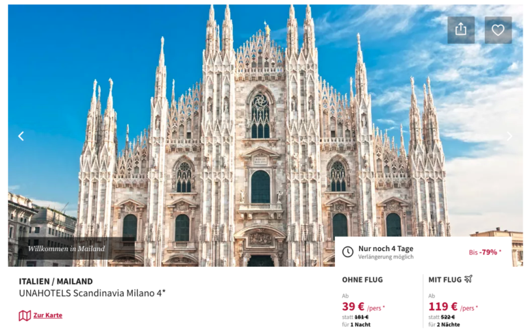 Mailand Kurztrip - 3 Tage im tollen 4* Hotel inkl Flüge ...