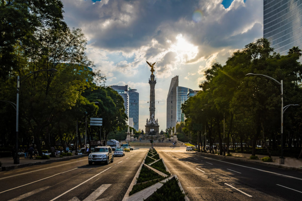 Die Paseo de la Reforma Avenue, Mexiko-Stadt