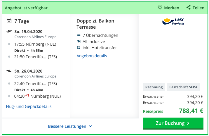 Teneriffa All Inclusive Urlaub