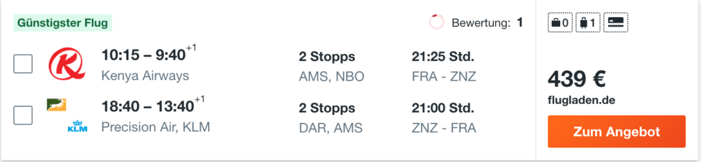 Urlaub auf Sansibar