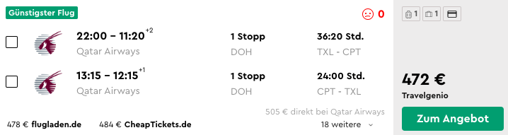 Urlaub in Kapstadt