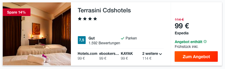 Verrücktes Rutschen Hotel auf Sizilien