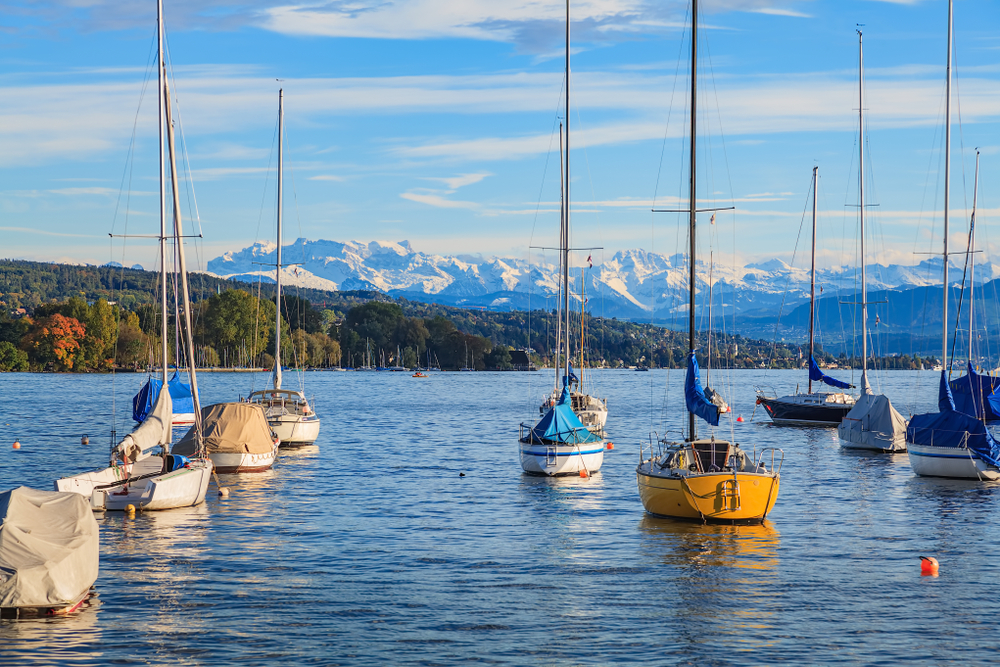 Boote auf dem Zürichsee