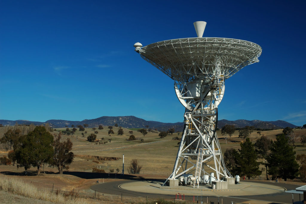 Das Deep Space Communication Complex nahe Canberra