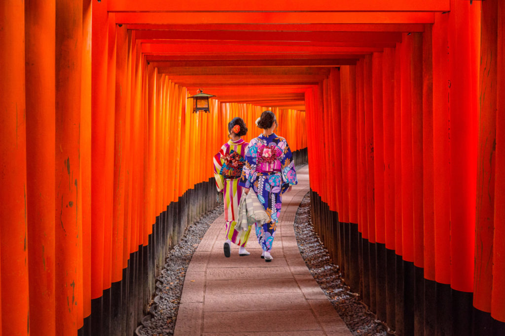 Der Fushimi Inari Shrine in Kyoto, Japan