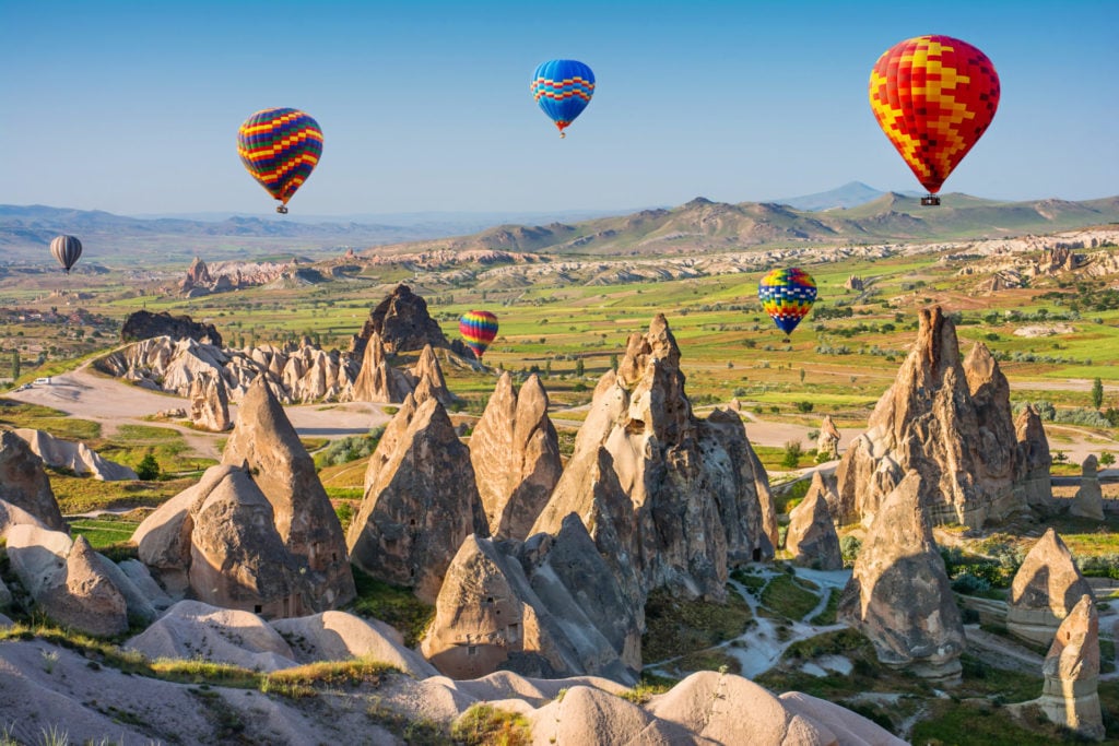 Heißluftballons über Göreme in der Türkei
