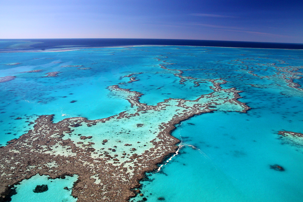 Das Great Barrier Reef aus der Luft