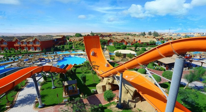 Wasserrutschen im Jungle Aqua Park Hotel in Hurghada