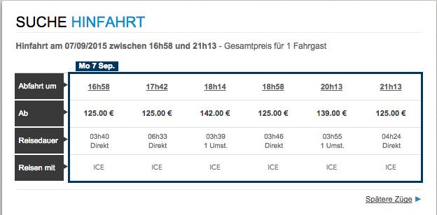 suche Hinfahrt