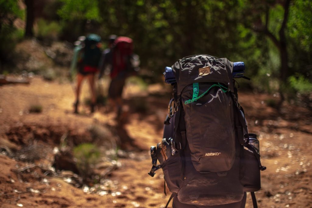 Backpacker beim Wandern
