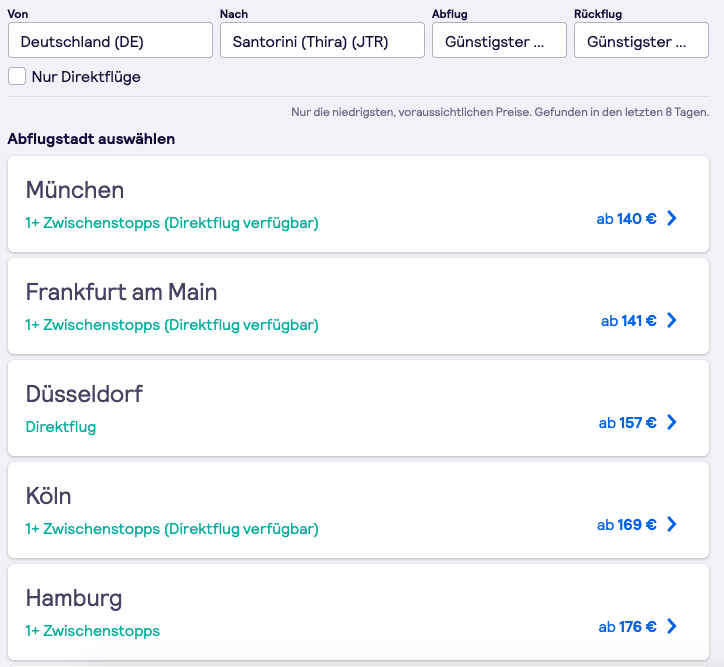 Griechenland Reise