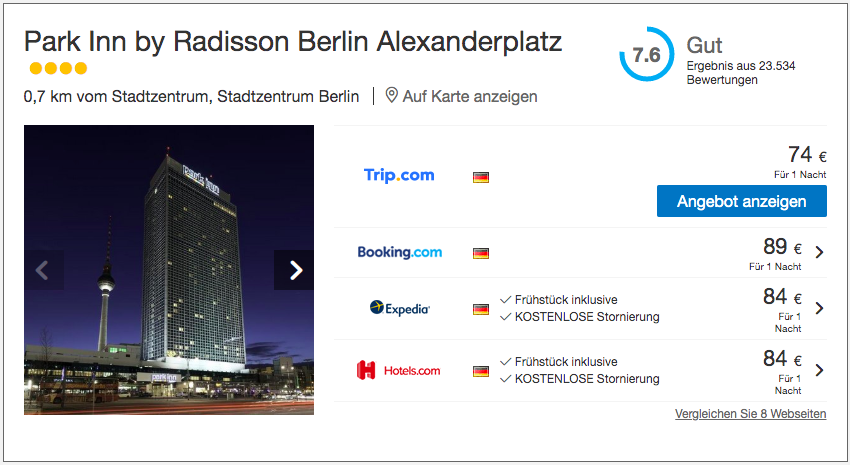 Berlin Hotelschnäppchen