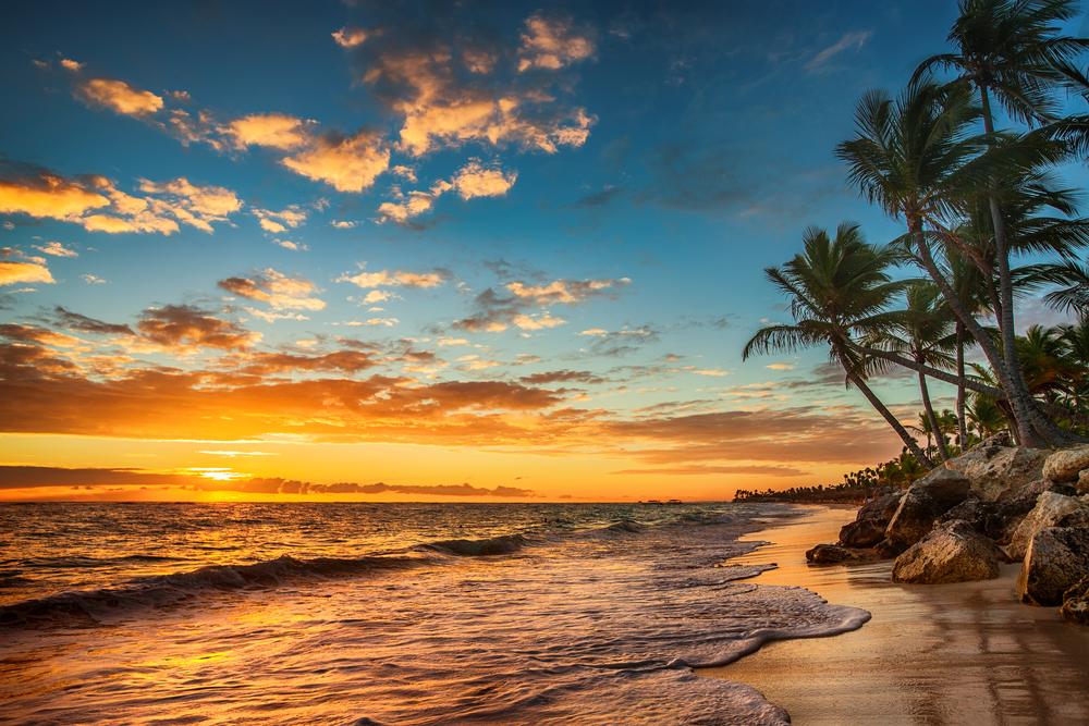 Dominikanische Republik, Strand, Sonnenaufgang