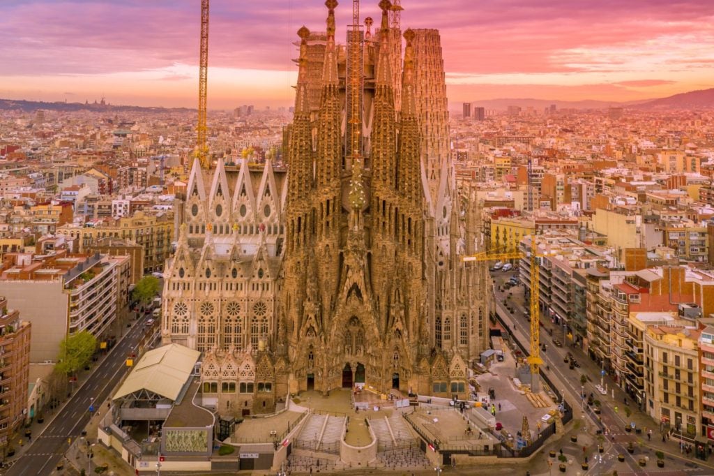 Die berühmte Sagrada Família in Barcelona