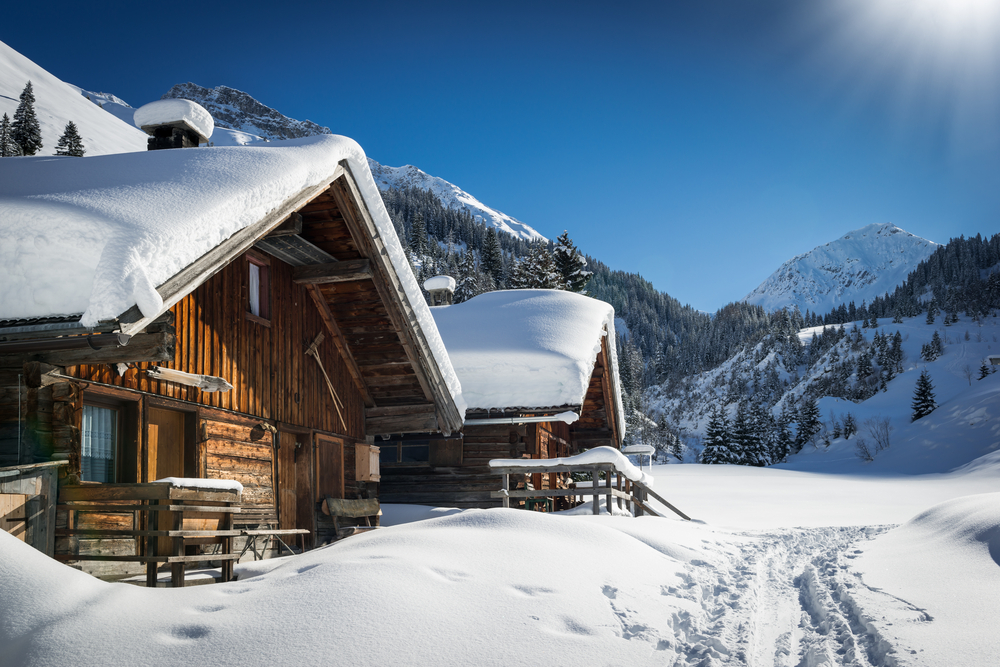 Winterhütte, Schnee