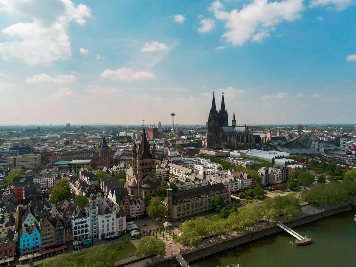 Blick über Kölner Altstadt