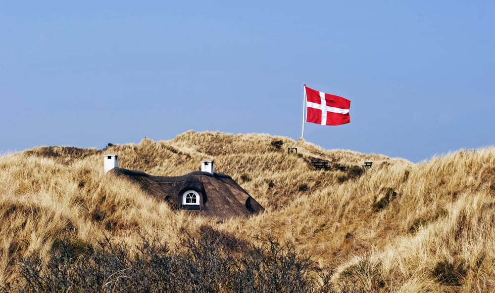Dänemark, Haus in Dünen