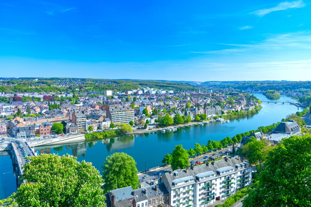 Blick über Namur, Belgien
