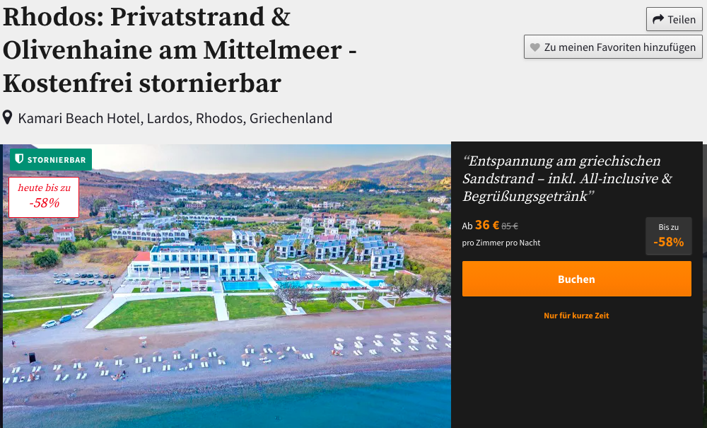All Inclusive Urlaub auf Rhodos