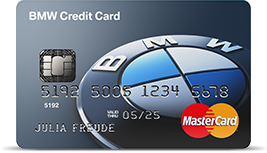 bmw kreditkarte mastercard mit chip und bmw logo
