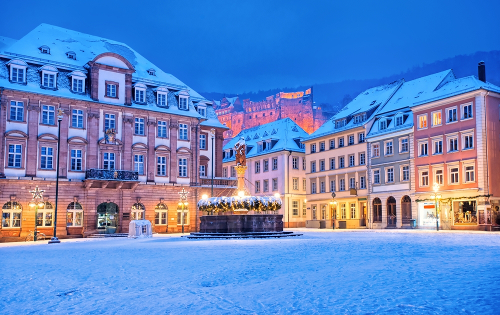 Deutschland, Heidelberg, Zentrum, Winter