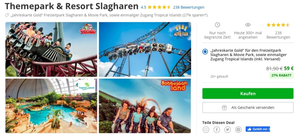 Freizeitpark Gutschein