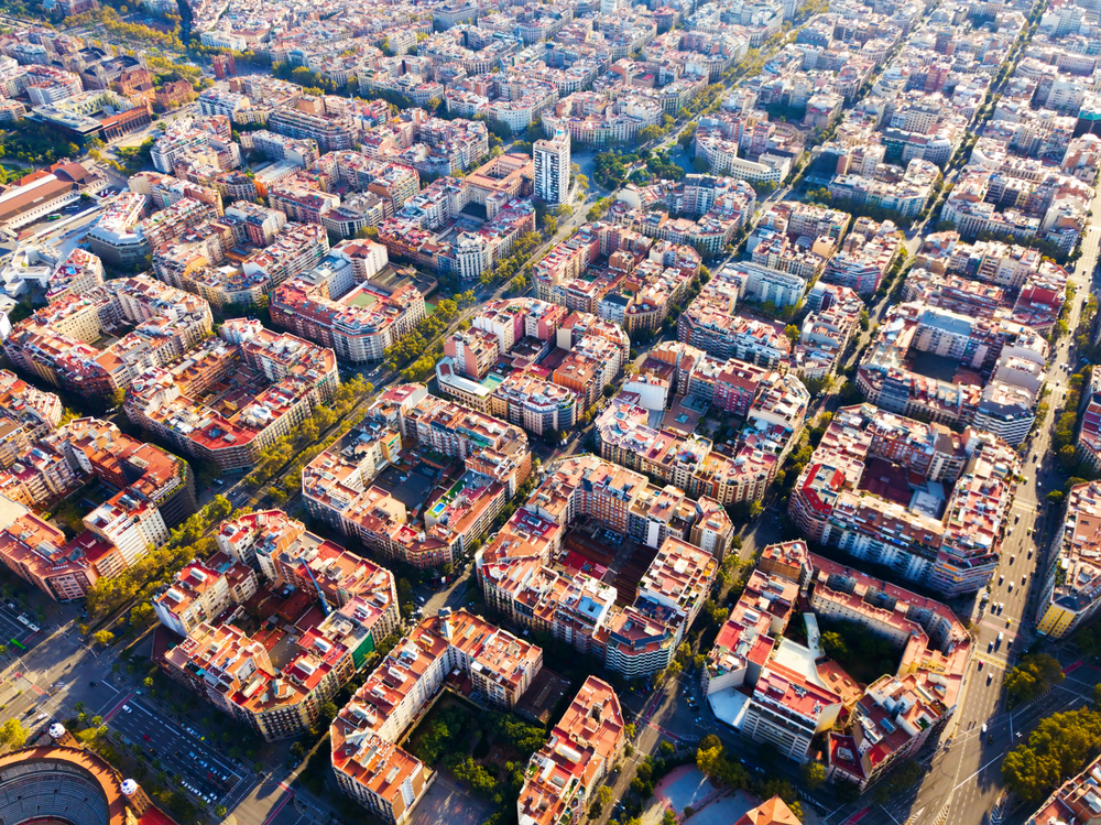 Modernes urbanes Viertel in Barcelona