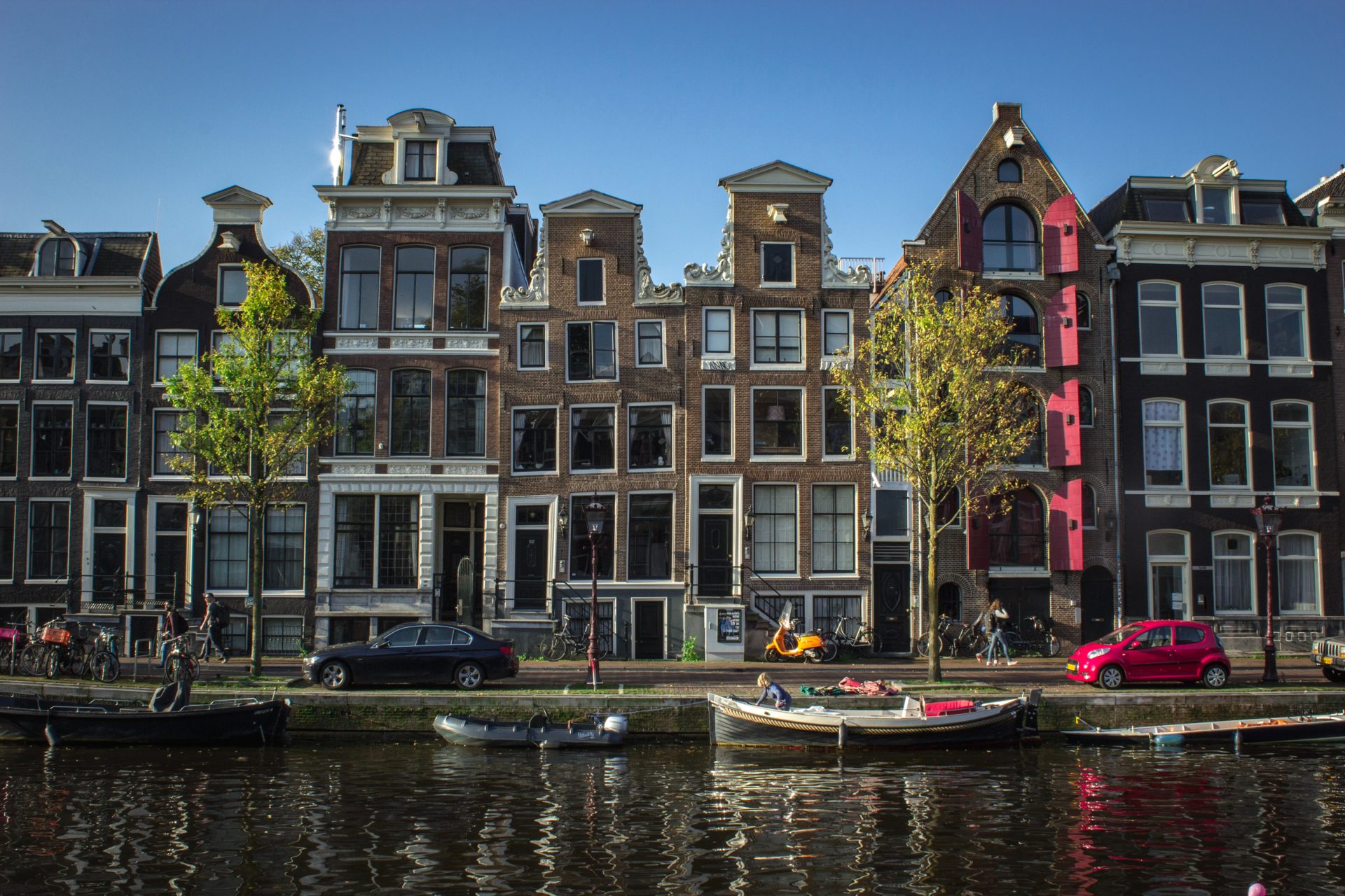 Häuserfront in Amsterdam