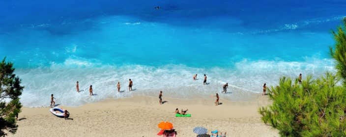 Strand auf Lefkada, Griechenland