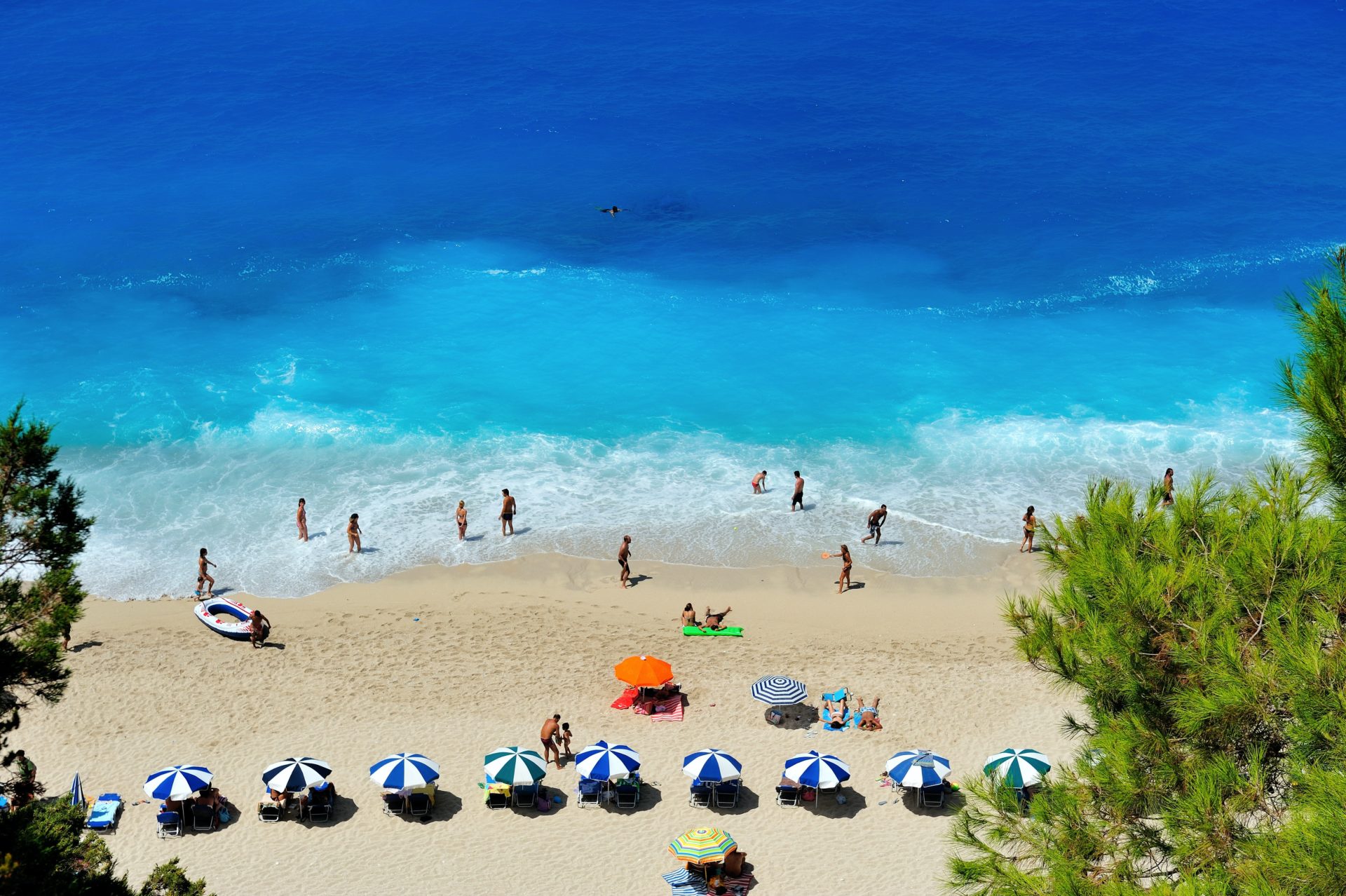 Strand auf Lefkada, Griechenland