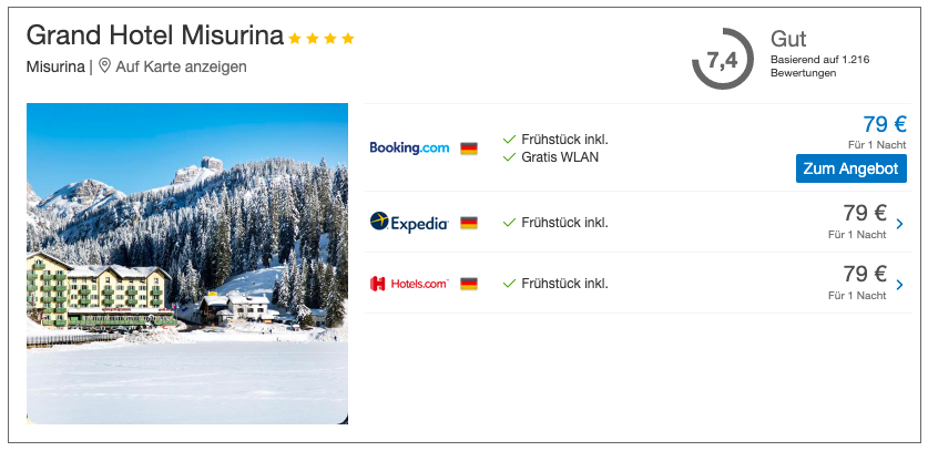 Urlaub in den Dolomiten