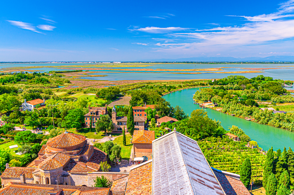 Luftbild von Insel Torcello nahe Venedig