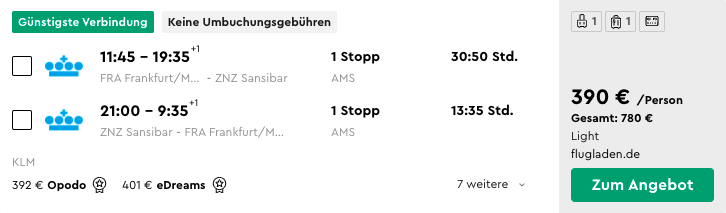 Urlaub auf Sansibar
