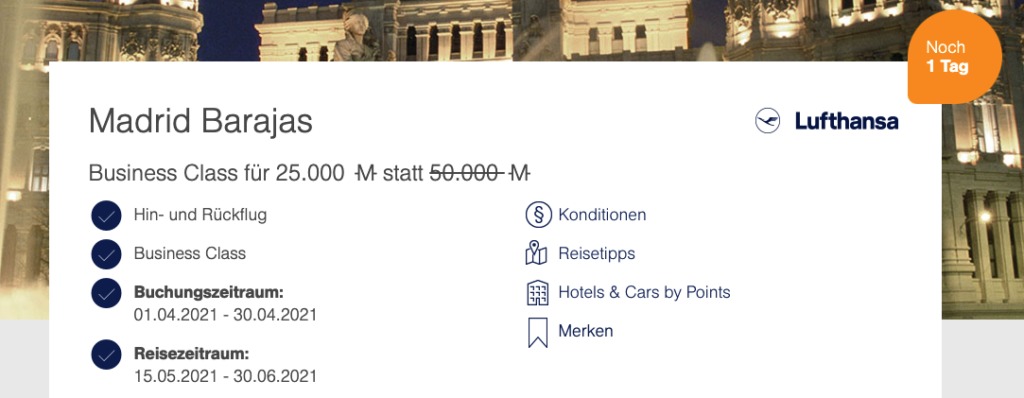 Meilenschnaeppchen Business Class