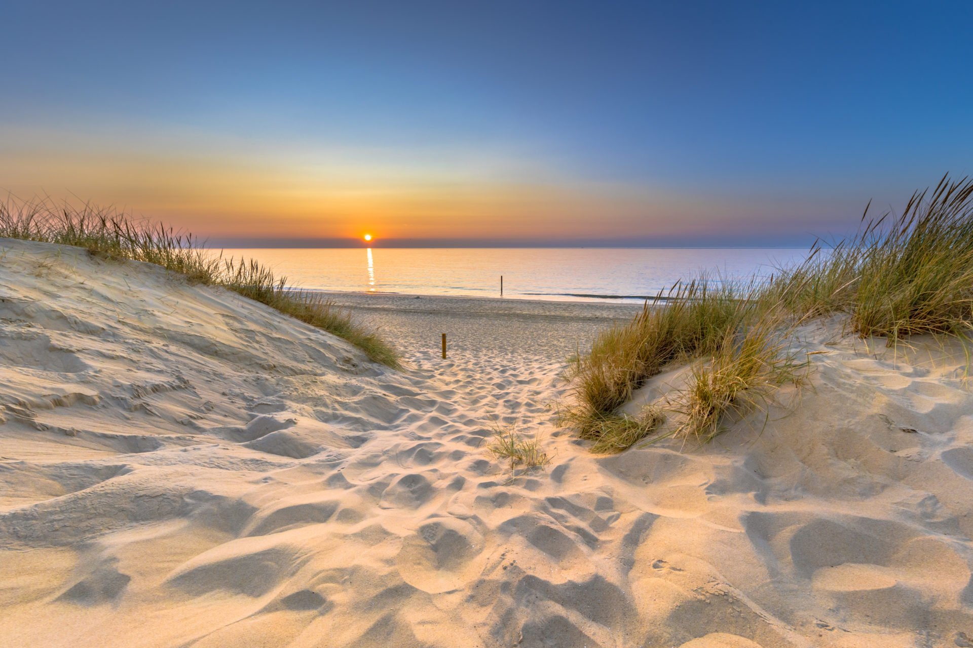 Sonnenuntergang in Zeeland, Niederlande