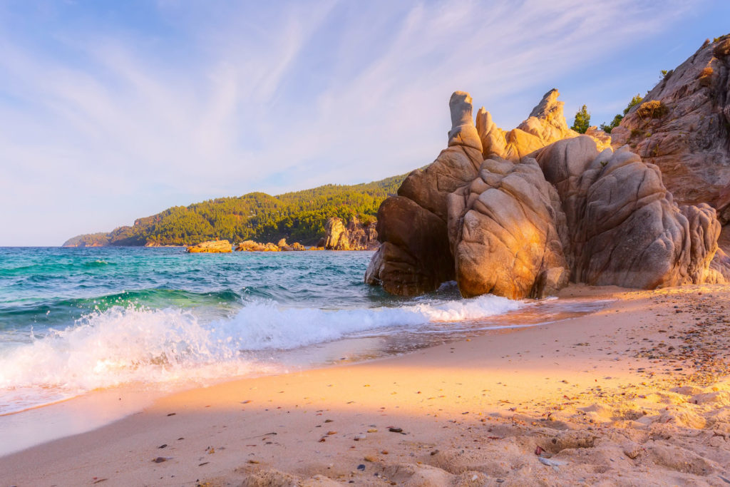 Griechenland, Chalkidiki, Vourvourou, Strand