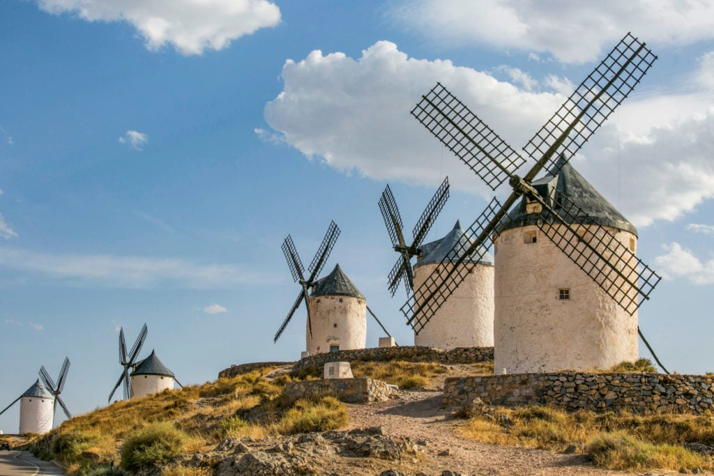 Spanien, Consuegra, Windmühlen