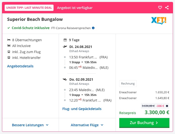 All Inclusive Urlaub auf den Malediven