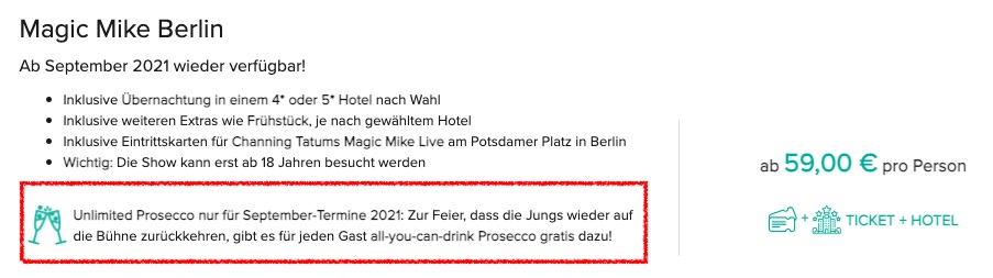 Berlin Kurztrip mit Magic Mike Show